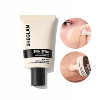کرم پودر تیوپی شیSheg مدل Skin Sync Satin Foundation
