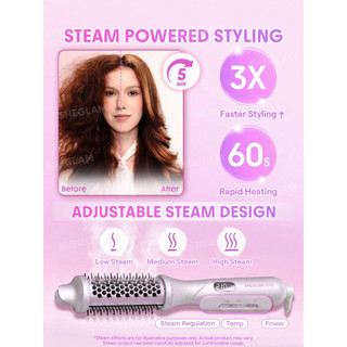برس حرارتی بخار(38mm) مدل Hydra Shot Steam Blowout Brush Pro